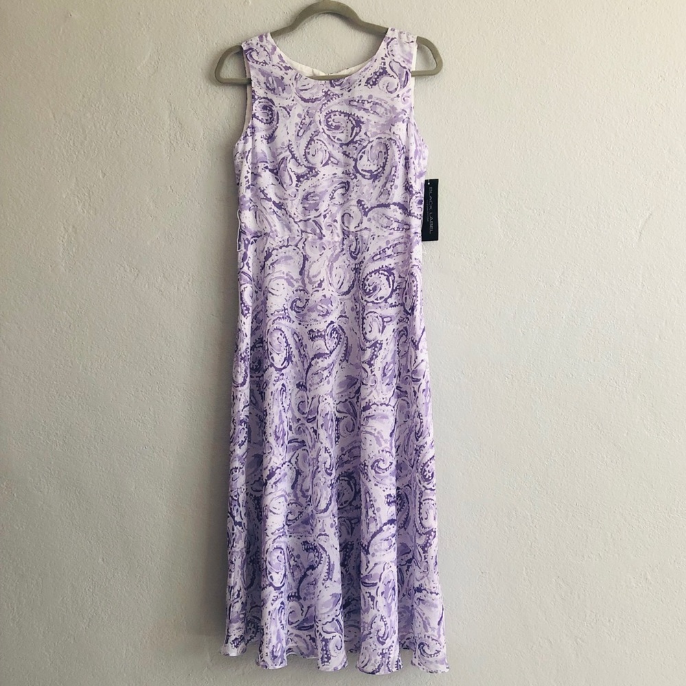 JCP Black Label Sleeveless Paisley Sheath Dress